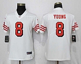 Women Nike 49ers 8 Steve Young White Color Rush Vapor Untouchable Limited Jersey,baseball caps,new era cap wholesale,wholesale hats